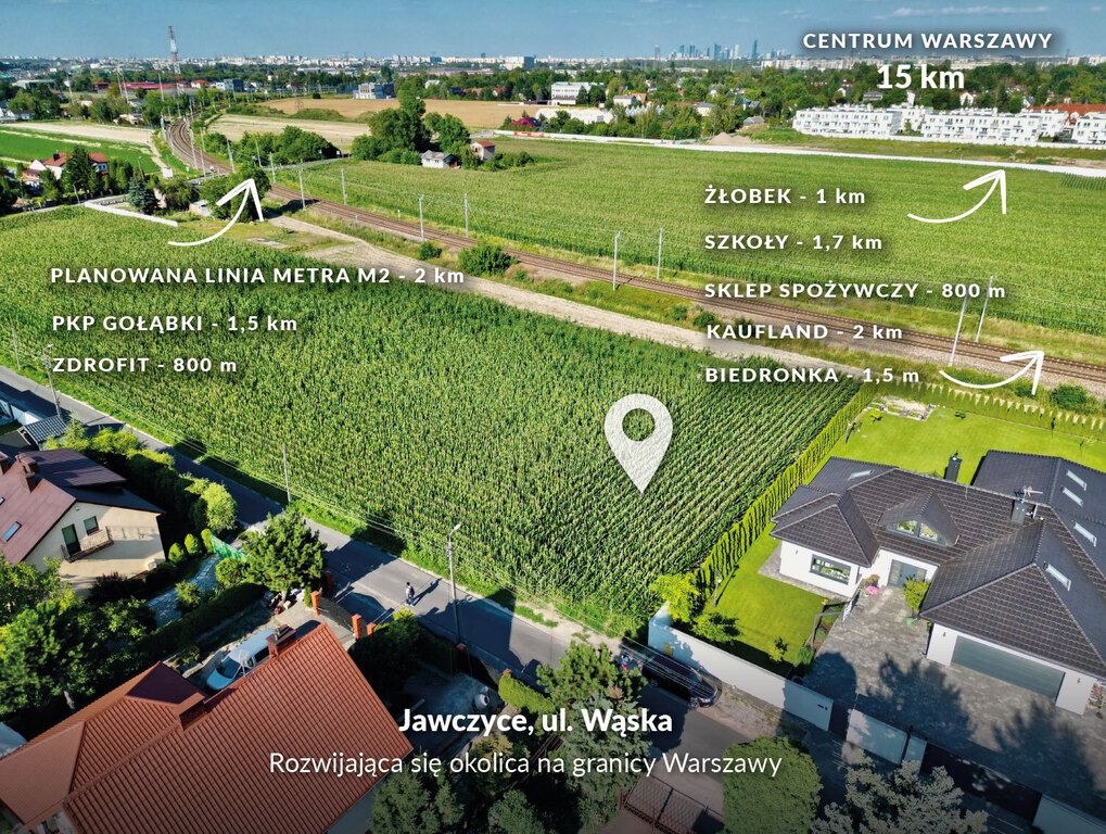 Działka budowlana Jawczyce, ul. Wąska. Zdjęcie 2