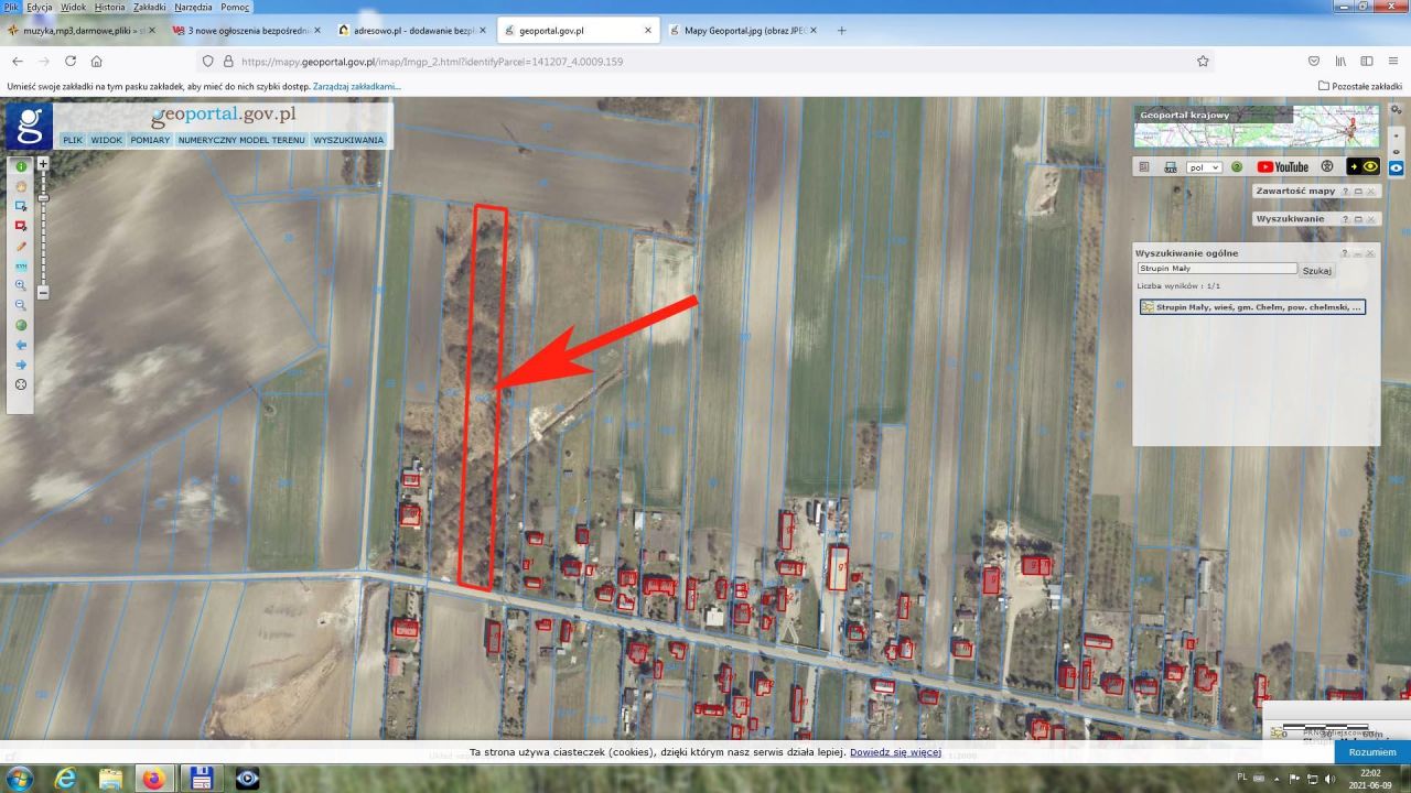Działka rolno-budowlana Strupin Mały. Zdjęcie 3