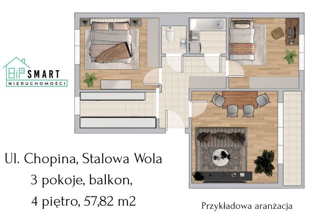 Mieszkanie 3-pokojowe Stalowa Wola, ul. Fryderyka Chopina. Zdjęcie 14