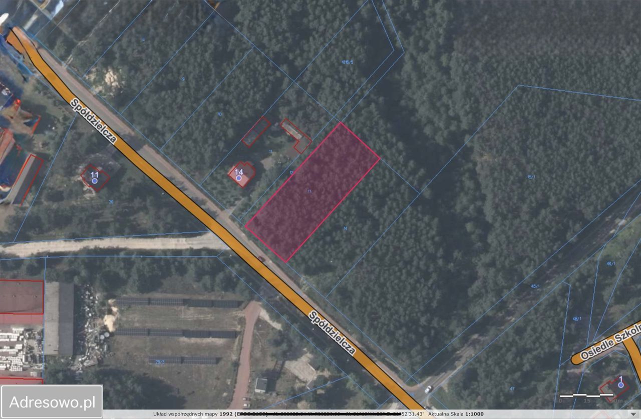 Działka leśna Janowiec, ul. Spółdzielcza