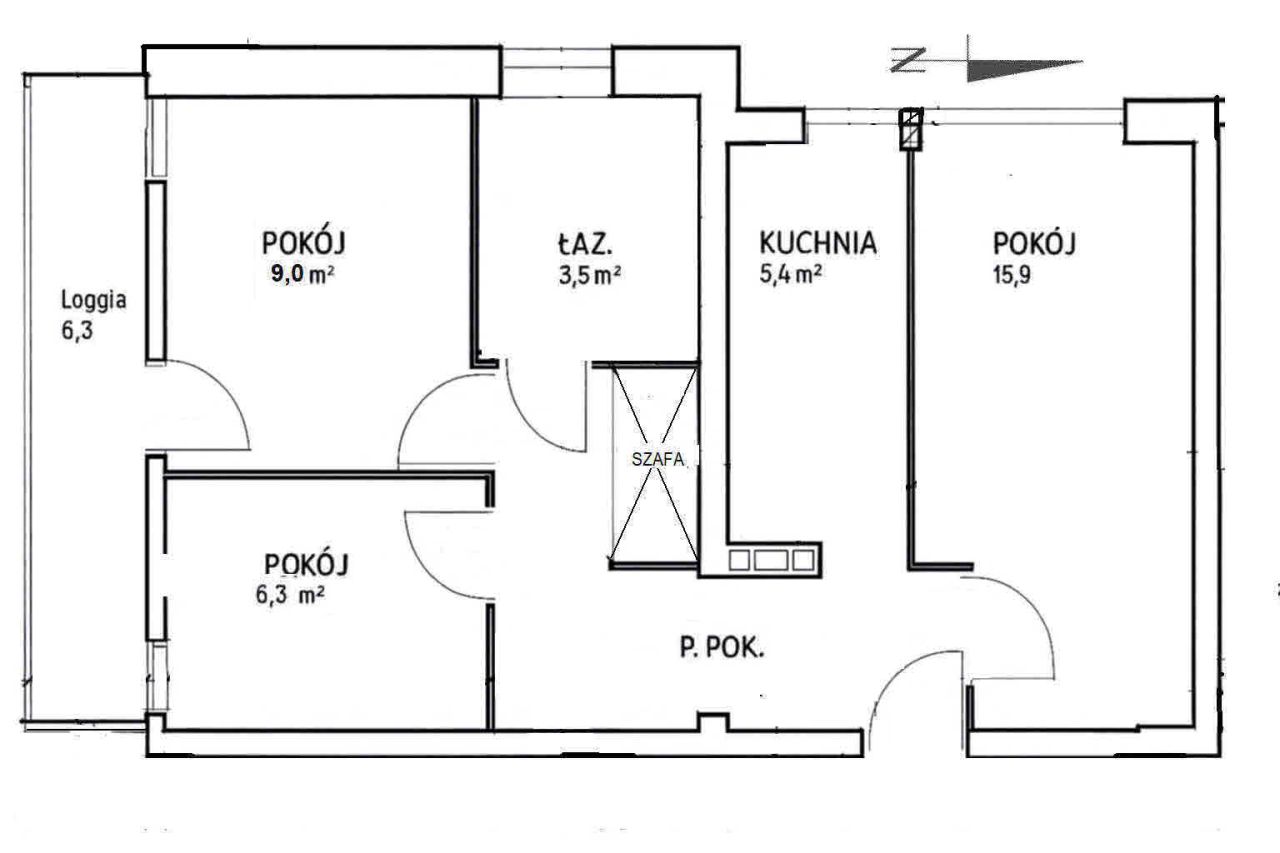 Mieszkanie 3-pokojowe Kraków Krowodrza, ul. Władysława Łokietka. Zdjęcie 1