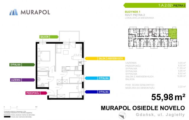 Mieszkanie 4-pokojowe Gdańsk Łostowice, ul. Władysława Jagiełły. Zdjęcie 10