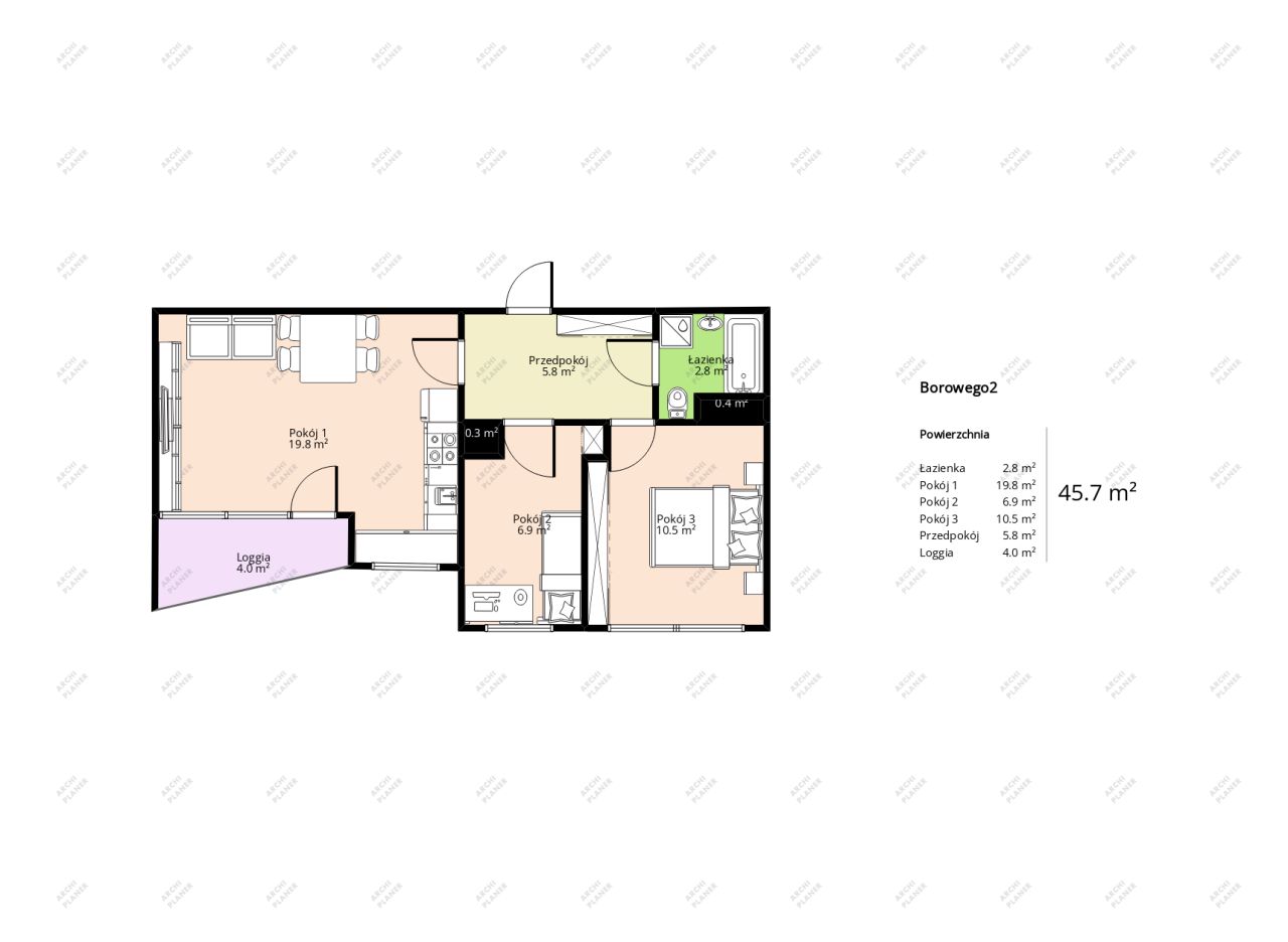 Mieszkanie 3-pokojowe Warszawa Bemowo, ul. Wacława Borowego. Zdjęcie 14