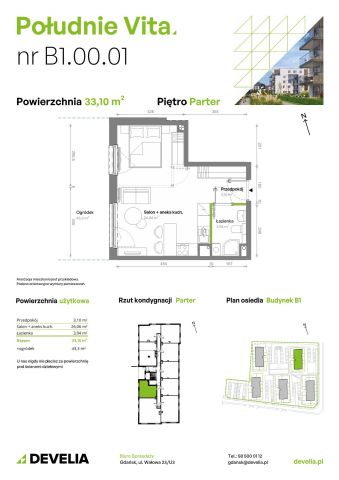 Mieszkanie 1-pokojowe Gdańsk Orunia Górna, ul. Kazimierza Wielkiego. Zdjęcie 7