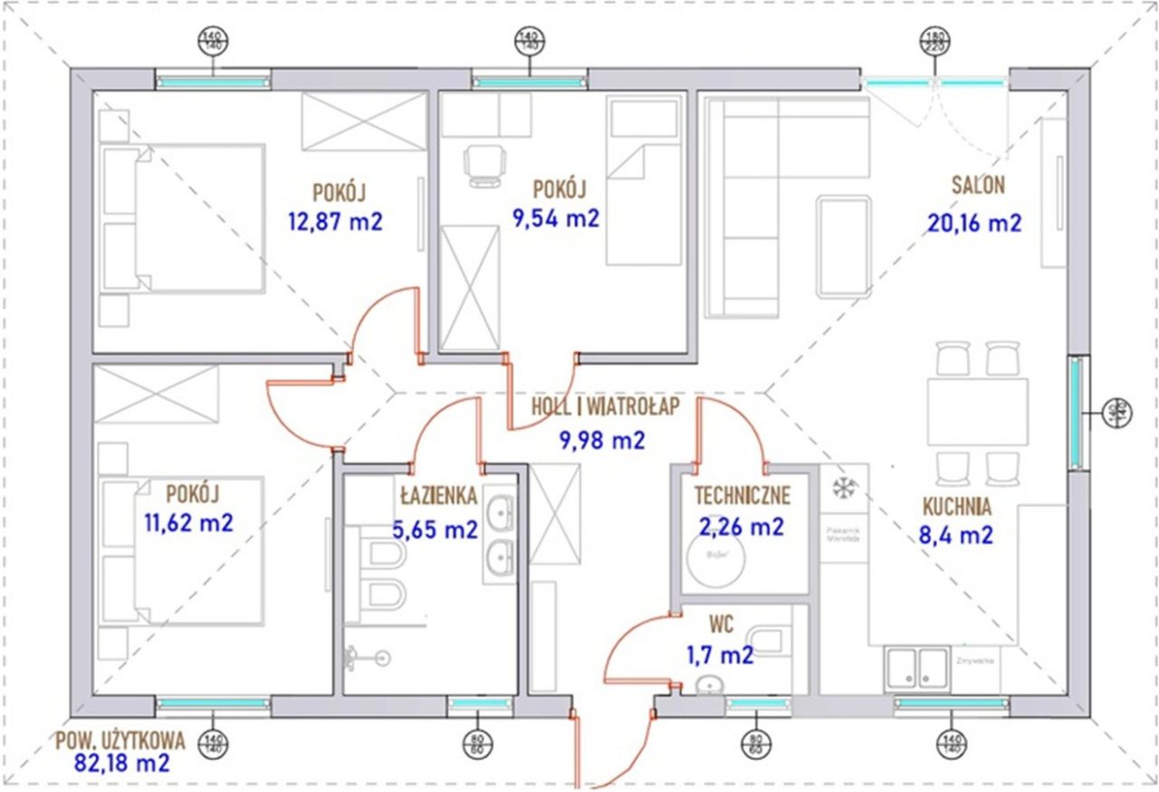 dom wolnostojący, 4 pokoje Witkowice. Zdjęcie 5