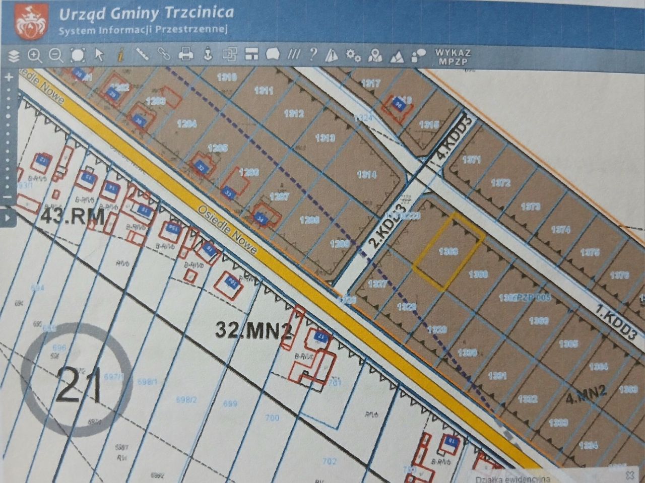 Działka budowlana Laski, ul. Osiedle Nowe