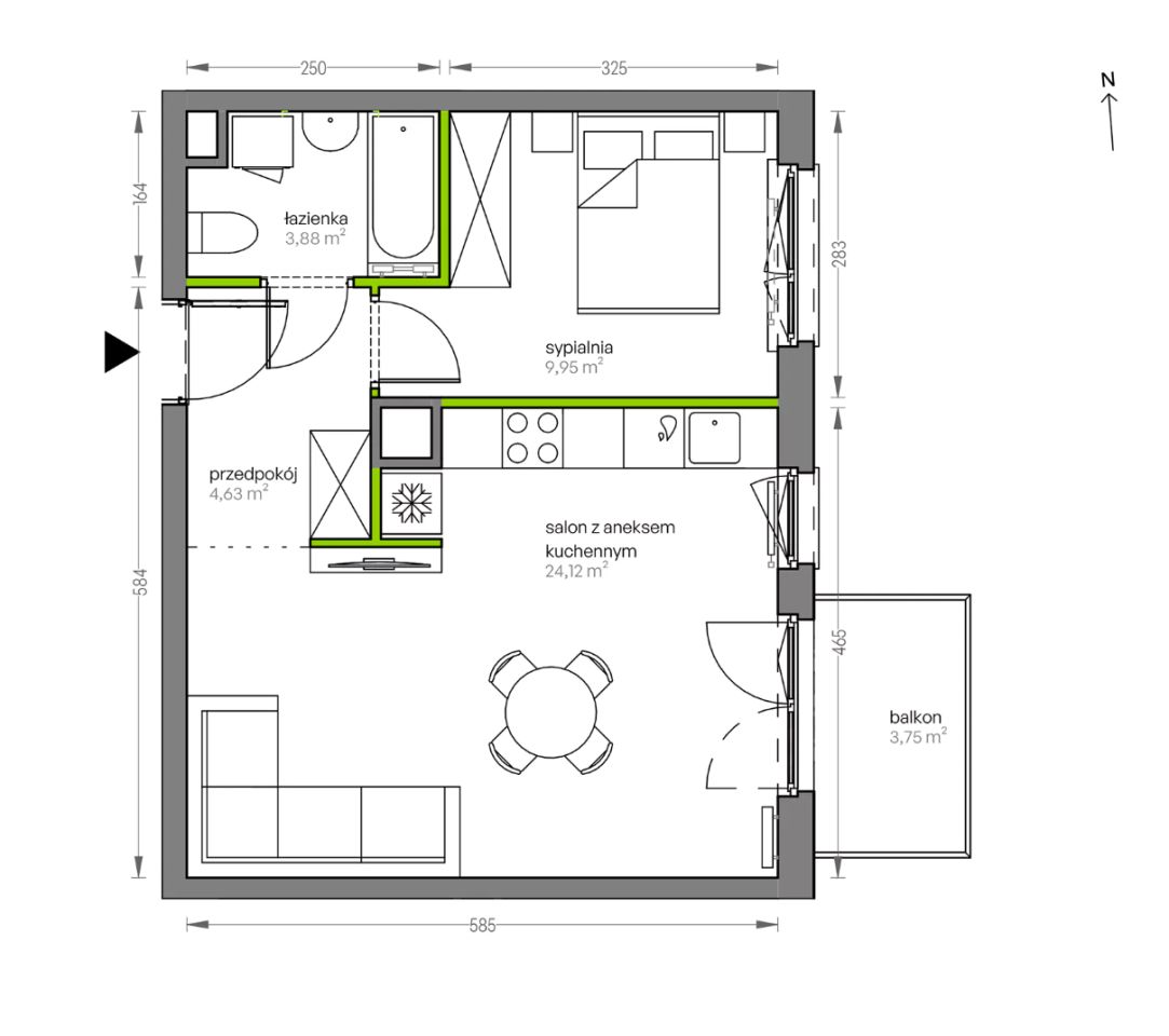 Mieszkanie 2-pokojowe Kraków Płaszów, ul. Myśliwska. Zdjęcie 25