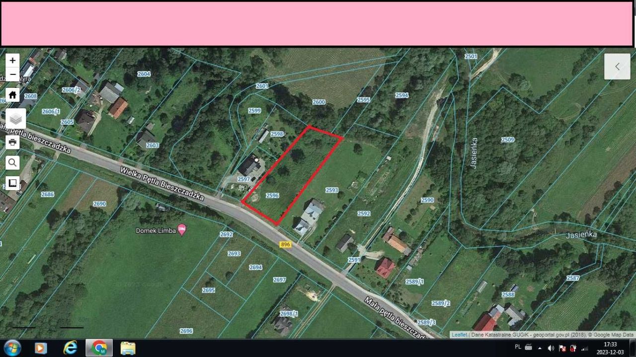 Działka budowlana Ustrzyki Dolne Jasień