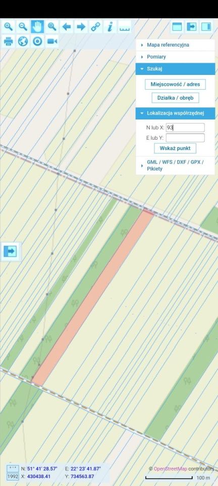 Działka rolna Nowiny