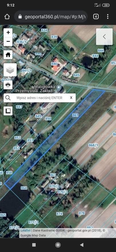 Działka rolno-budowlana Kłoda, ul. Słoneczna. Zdjęcie 2