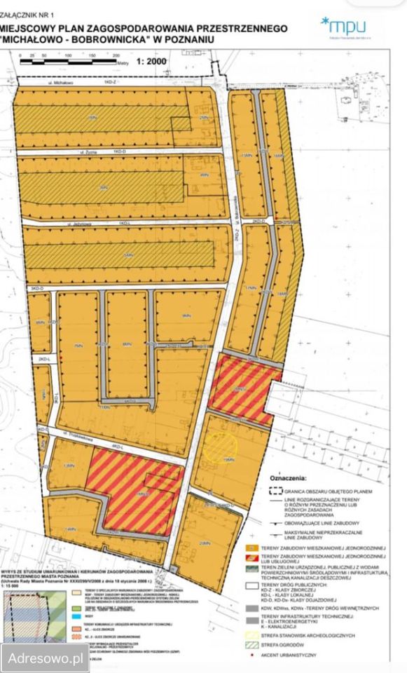 Działka budowlana Poznań Szczepankowo, ul. Jeżynowa. Zdjęcie 3