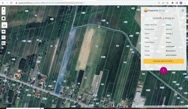 Działka rolno-budowlana Raków Duży, ul. Główna