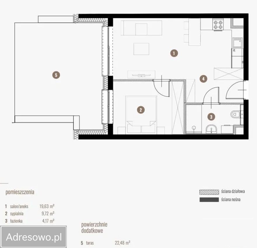 Mieszkanie 2-pokojowe Łódź Widzew, ul. Juliana Tuwima. Zdjęcie 17