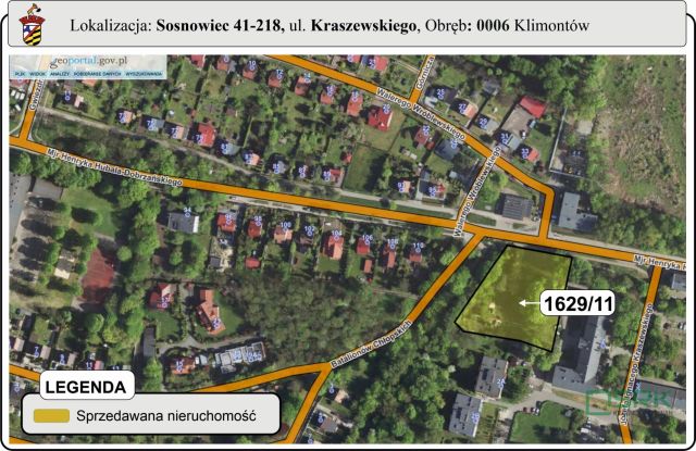 Działka inna Sosnowiec Klimontów, ul. Józefa Ignacego Kraszewskiego. Zdjęcie 4