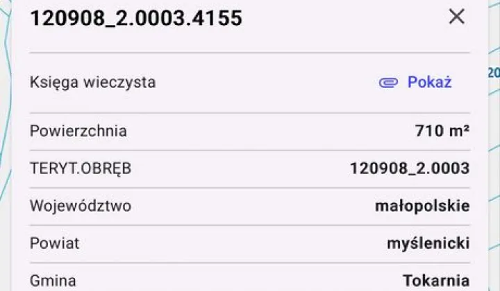 Działka budowlana Skomielna Czarna