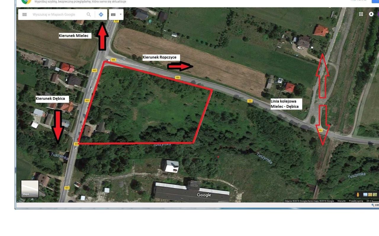 Działka rolno-budowlana Tuszyma. Zdjęcie 2