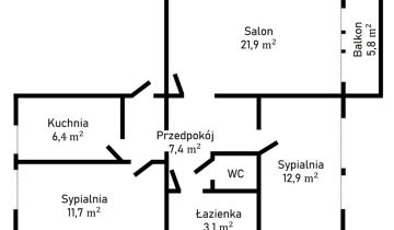 Mieszkanie 3-pokojowe Zabrze, ul. prof. Władysława Tatarkiewicza