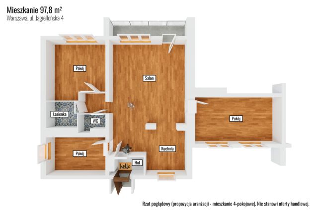 Mieszkanie 4-pokojowe Warszawa Praga-Północ, ul. Jagiellońska. Zdjęcie 5