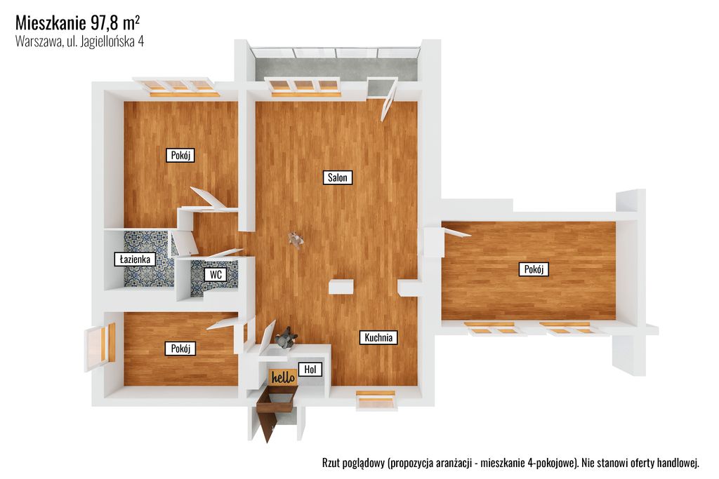 Mieszkanie 4-pokojowe Warszawa Praga-Północ, ul. Jagiellońska. Zdjęcie 5