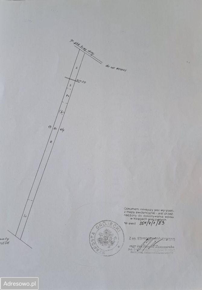 Działka rolna Zbyszków