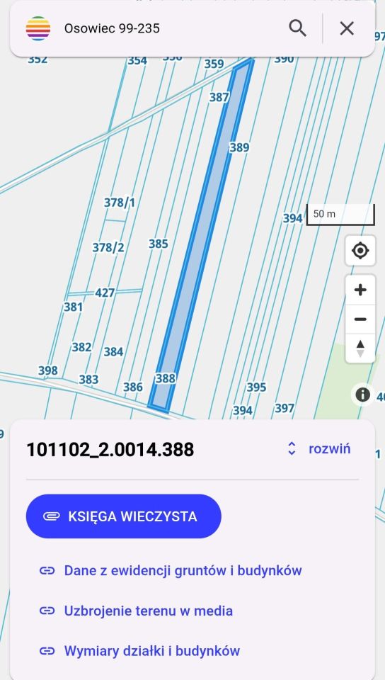 Działka rolna Osowiec