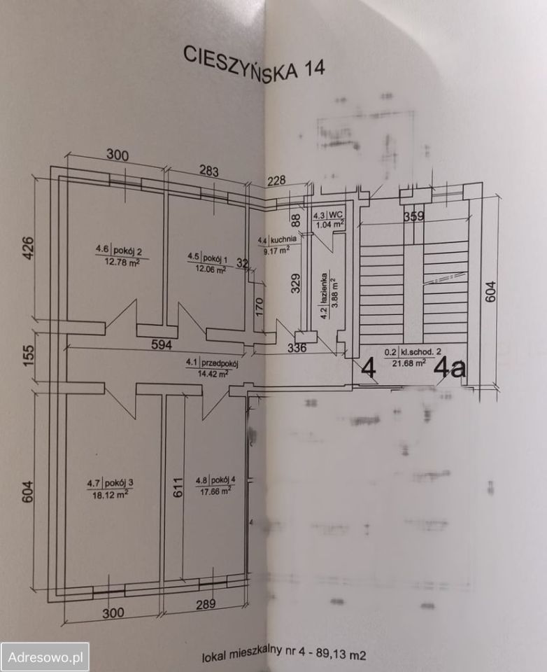 Mieszkanie 4-pokojowe Bielsko-Biała Stare Bielsko, ul. Cieszyńska. Zdjęcie 5