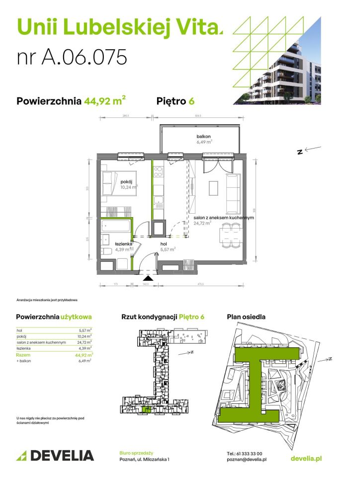 Mieszkanie 2-pokojowe Poznań Starołęka, ul. Unii Lubelskiej. Zdjęcie 7