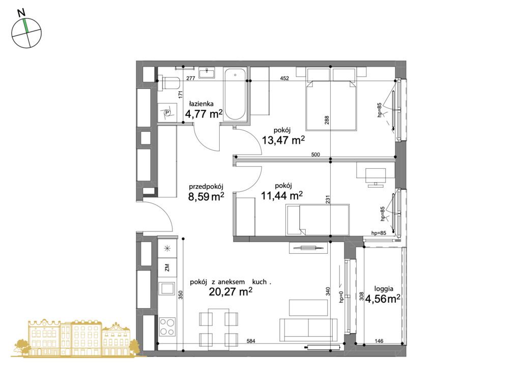 Mieszkanie 3-pokojowe Kraków Bronowice, ul. Sosnowiecka. Zdjęcie 5