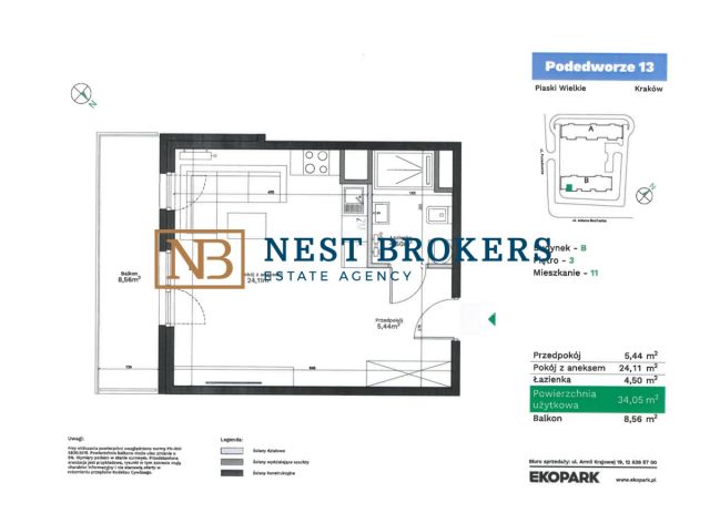 Mieszkanie 2-pokojowe Kraków, ul. Podedworze. Zdjęcie 11