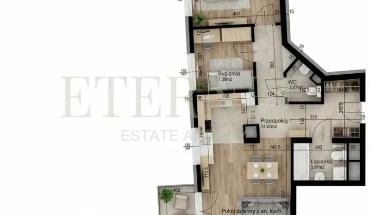 Mieszkanie 3-pokojowe Kraków Czyżyny, ul. Śliwkowa