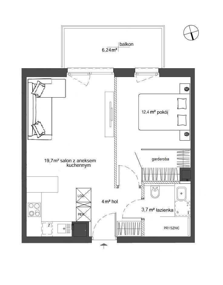 Mieszkanie 2-pokojowe Warszawa Mokotów, ul. Antoniewska. Zdjęcie 2