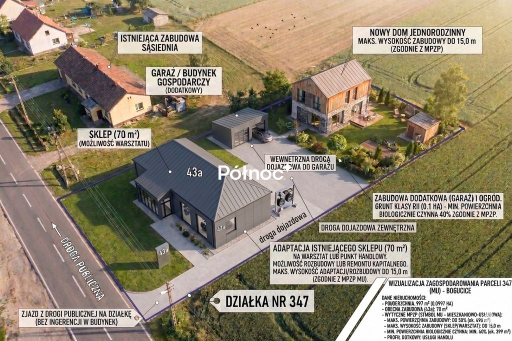 Działka budowlana Bogucice. Zdjęcie 2