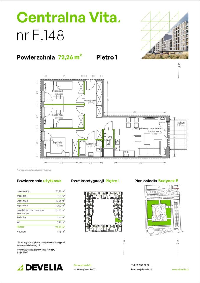 Mieszkanie 4-pokojowe Kraków Czyżyny, ul. Romana Ciesielskiego. Zdjęcie 14
