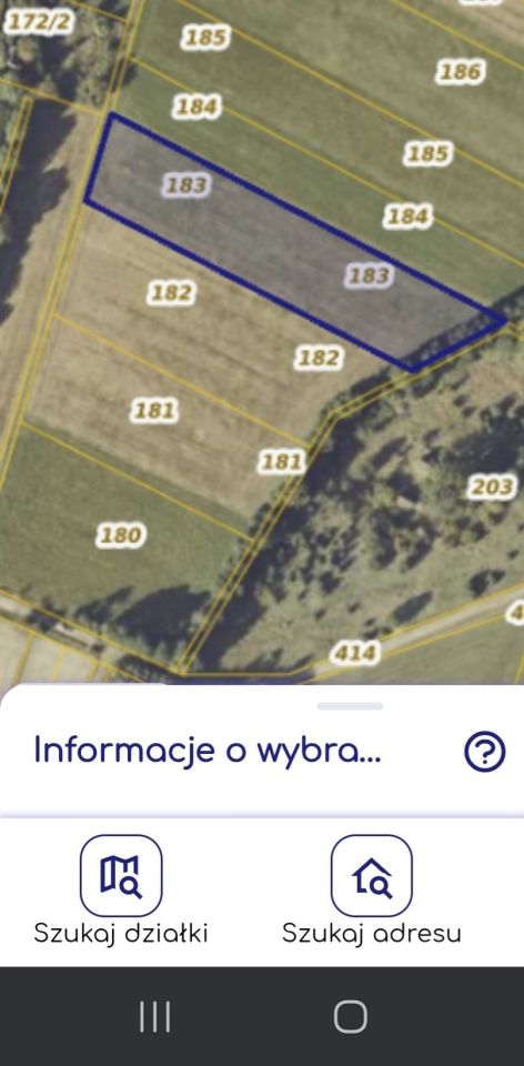 Działka rolna Słuszków