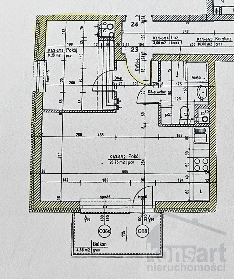 Mieszkanie 2-pokojowe Szczecin Pomorzany, al. Powstańców Wielkopolskich. Zdjęcie 11