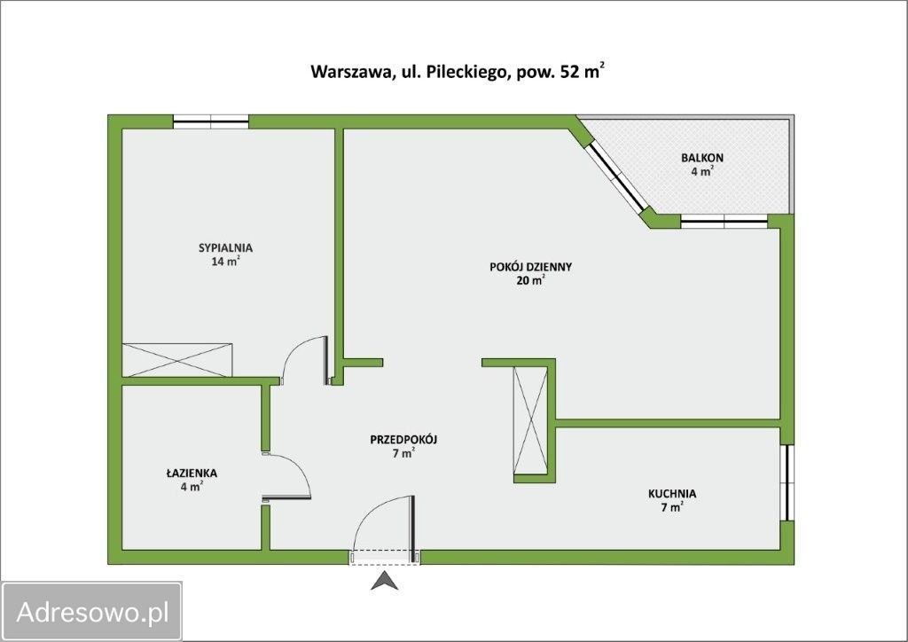 Mieszkanie 2-pokojowe Warszawa Ursynów, ul. rtm. Witolda Pileckiego. Zdjęcie 12