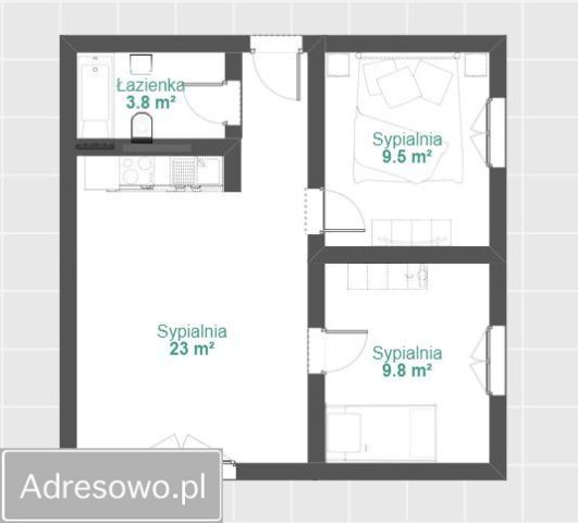 Mieszkanie 3-pokojowe Kraków Olsza, ul. Młyńska. Zdjęcie 1