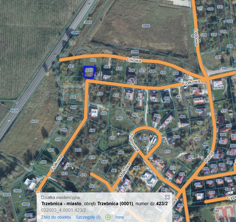Działka budowlana Trzebnica, ul. Fiołkowa. Zdjęcie 8