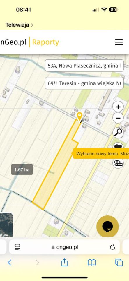 Działka rolna Nowa Piasecznica