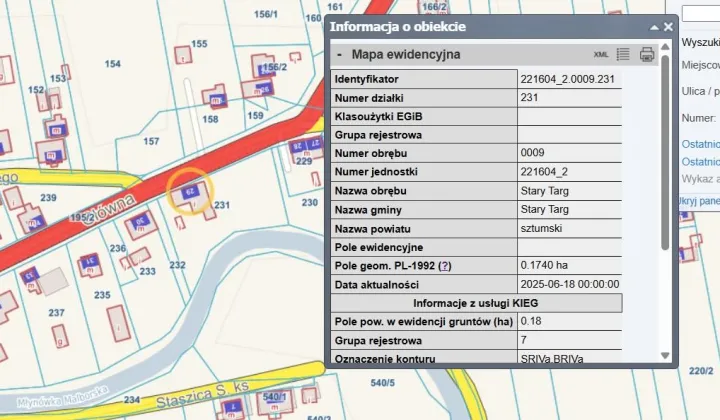 Działka budowlana Stary Targ, ul. Główna
