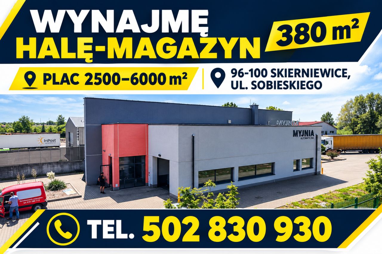 Hala/magazyn Skierniewice, ul. Jana III Sobieskiego. Zdjęcie 1