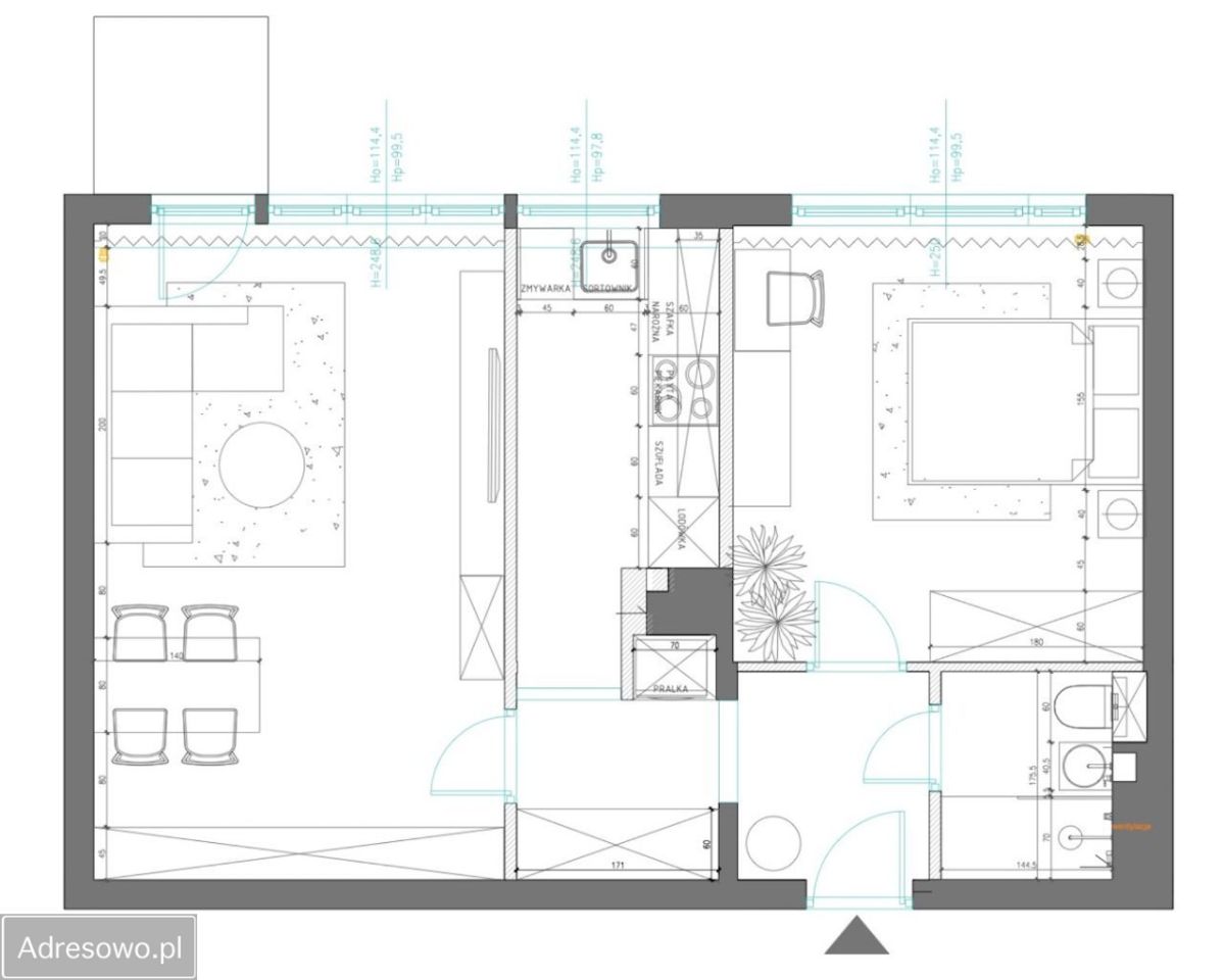 Mieszkanie 2-pokojowe Warszawa Bielany, ul. Przy Agorze
