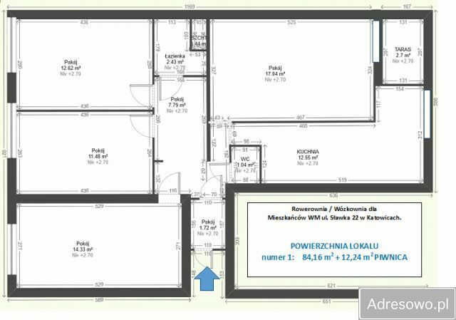 Mieszkanie 4-pokojowe Katowice os. Witosa, ul. Walerego Sławka. Zdjęcie 2