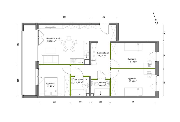 Mieszkanie 4-pokojowe Wrocław Ołtaszyn, ul. Orawska. Zdjęcie 8