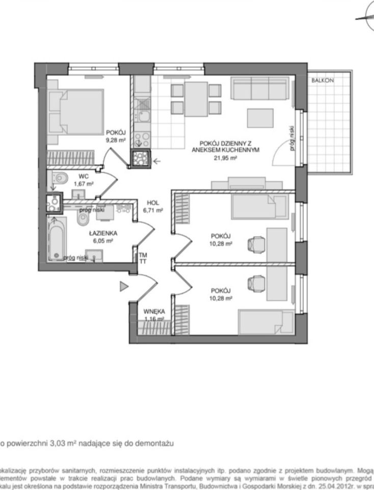 Mieszkanie 4-pokojowe Rumia Janowo, ul. Błoń Janowskich. Zdjęcie 12