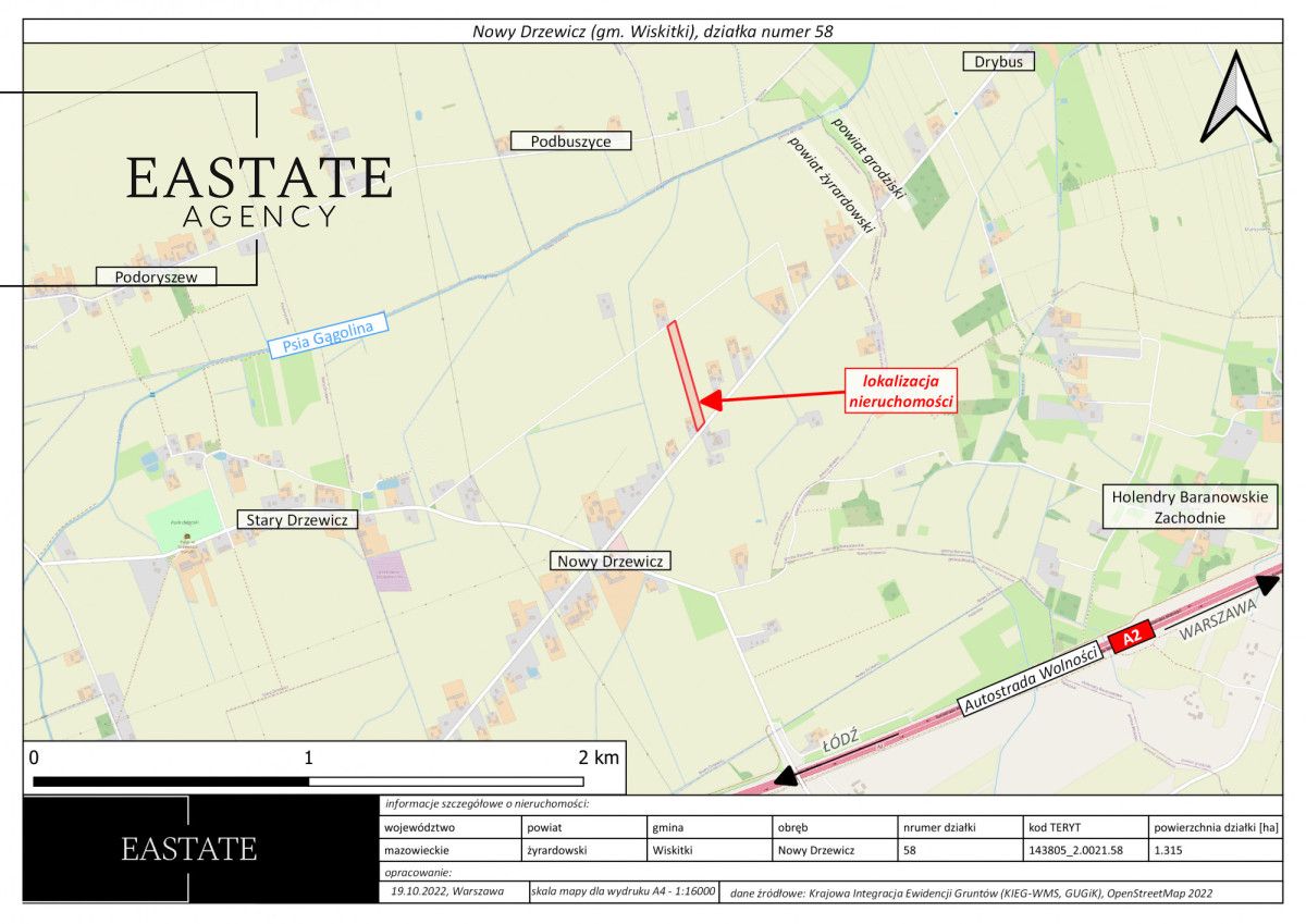 Działka rolna Nowy Drzewicz. Zdjęcie 4