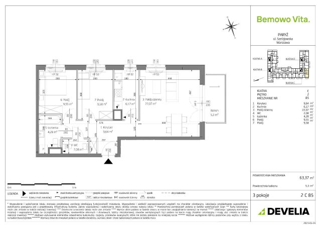 Mieszkanie 3-pokojowe Warszawa Chrzanów, ul. Szeligowska. Zdjęcie 8