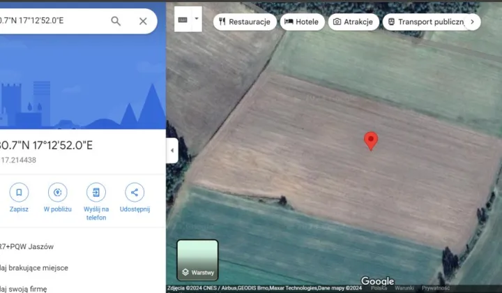 Działka rolna Jaszów