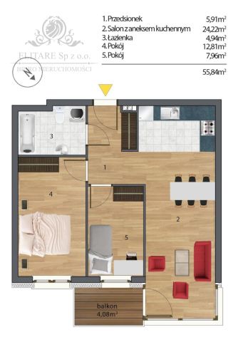 Mieszkanie 3-pokojowe Wrocław Huby. Zdjęcie 19