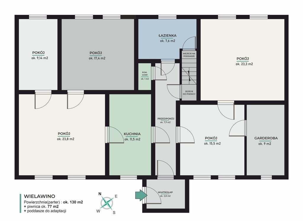 dom wolnostojący, 5 pokoi Wielawino. Zdjęcie 22